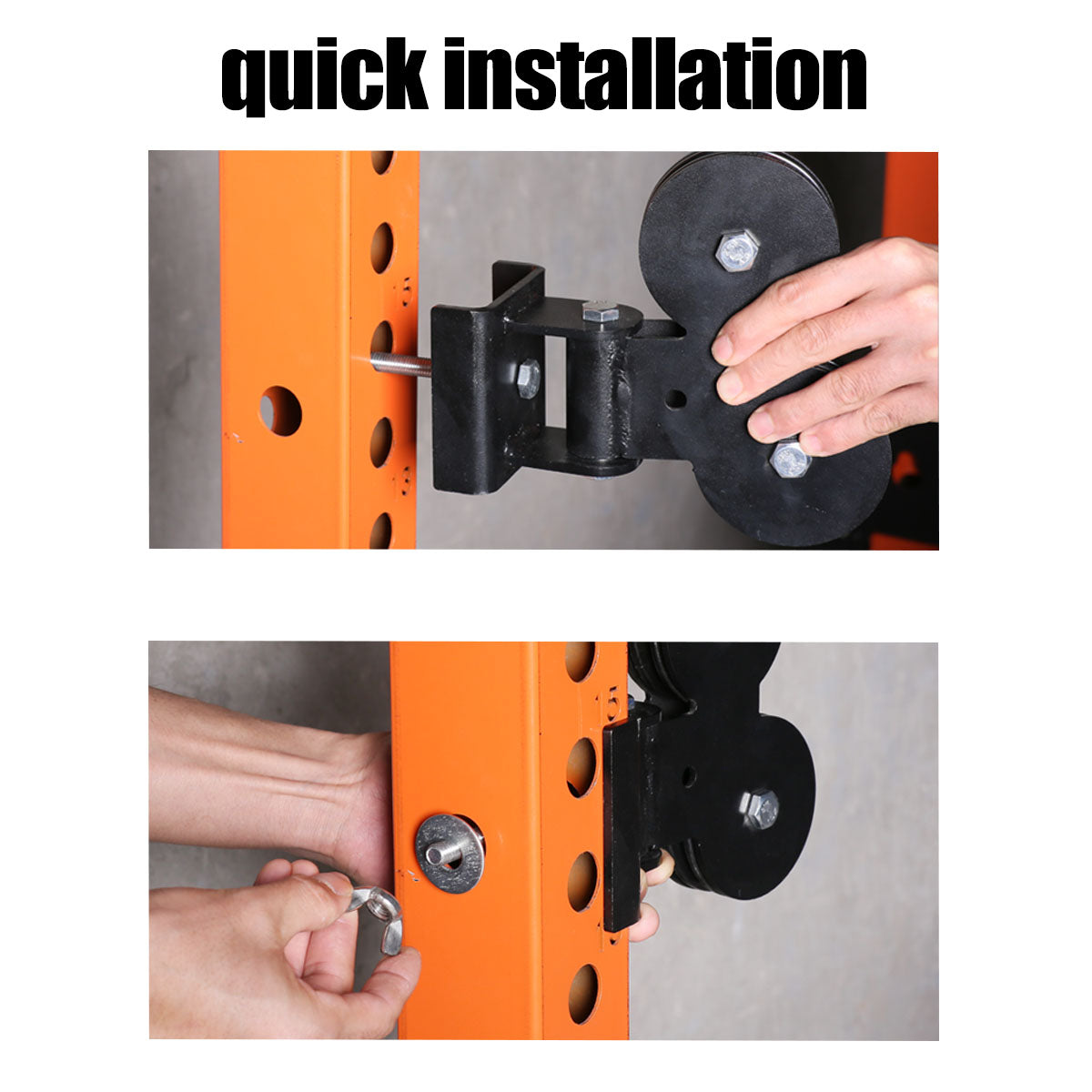 Power Rack Pully Adaptor Rack Mounted Swivel Pulley – SYL Fitness