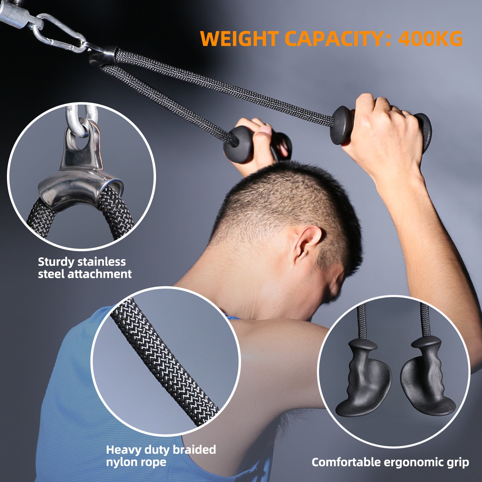 Treiceps Rope Ergonomic Triceps Rope – SYL Fitness