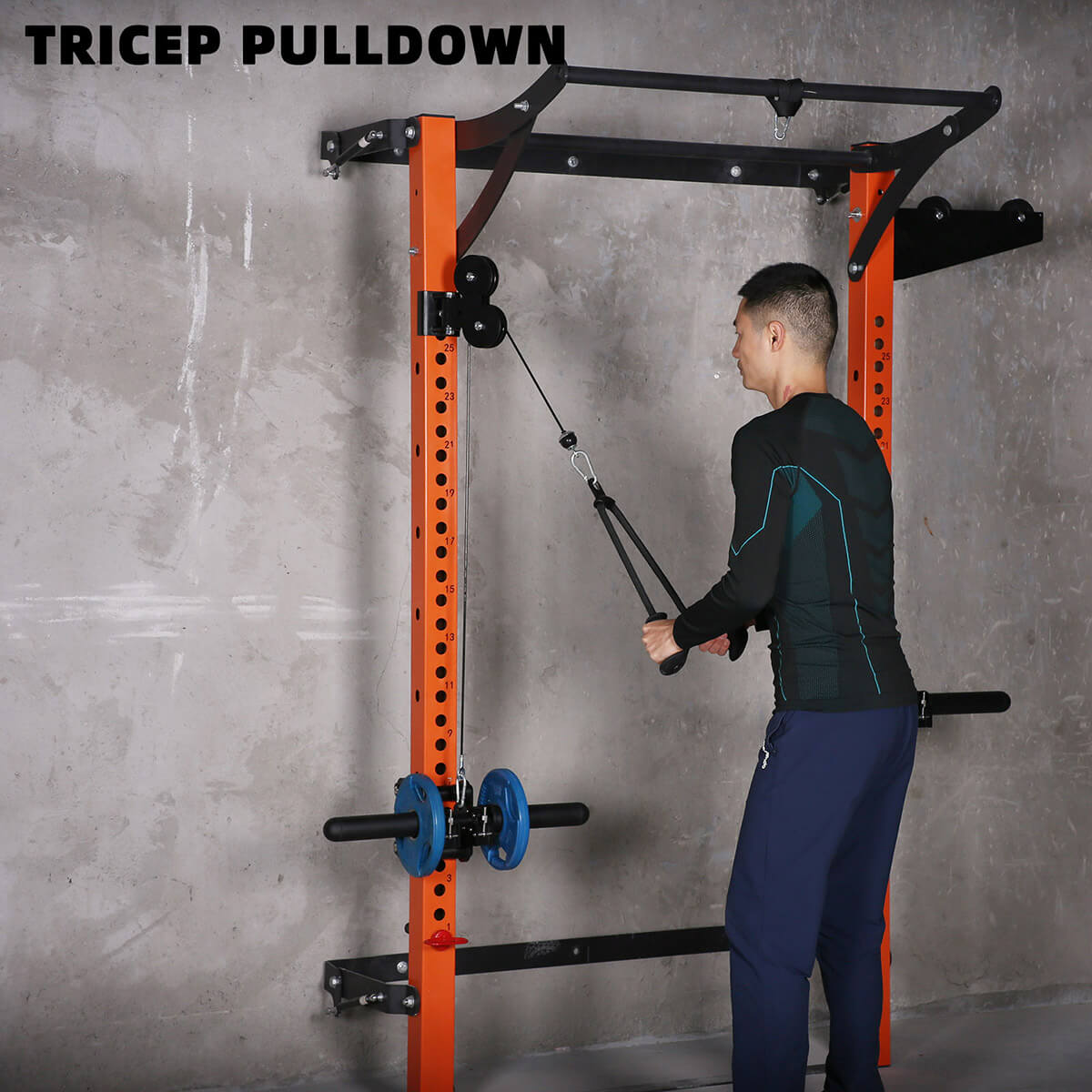 SYL Fitness Power Rack Trolley Cable Pulley System